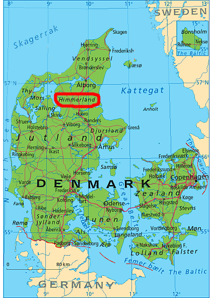 Дания, совремнная карта